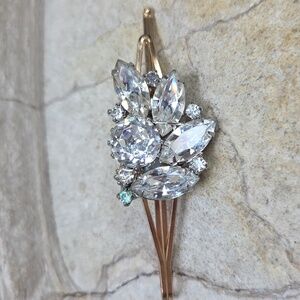 Vintage Upcycle Crystal Hair Pin Clip